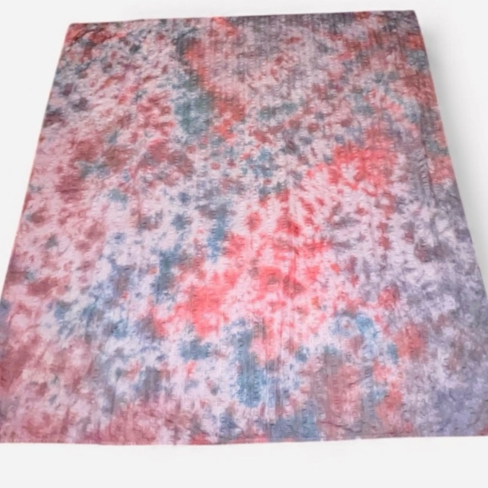 Bloomcraft Custom Tie-Dye Textured Cotton Blend Shower Curtain 68”x70” inches